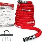 Next Alpha Battle Rope - 38mm/50mm, 9m/12m/15m - Protection Sleeve - Wall Anchor - Workout Instruction Poster