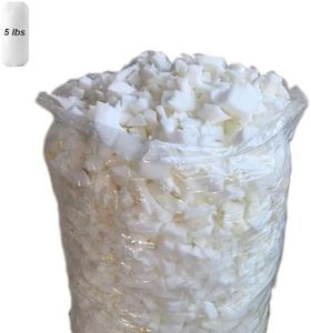 HOXXME 5lbs Shredded Memory Foam Filling or Bean Bag Filler, Premium Beanbag Stuffing/Foam Refill for Pillow, Dog Beds Chairs Cushion, Arts Crafts, Stuffed Animals (White, 5lbs)
