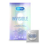 Durex Condoms Invisible Extra Thin Extra Smooth, 8 Count