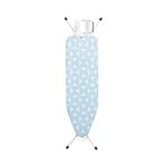 Brabantia - Ironing Board B - with Steam Iron Rest - Medium & Foldable - Adjustable Height - Non-Slip Feet Cotton Cover - Child & Transport Lock - Fresh Breeze - 124 x 38 cm