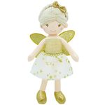 June Garden 12" Enchanted Garden Fairy Doll Joyce - Plush Stuffed Soft Doll Girl Gift - Gold Outfit and Wings