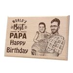 GFTBX Personalized Engraved Wooden Frame Birthday Gift For Dad Birthday (6x4 Inches, Wood), Tabletop Rectangular