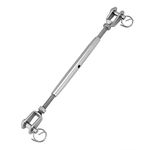 Jaw Screw, Stainless Steel 316 M8 Turnbuckle, Stainless Steel Rigging Screw Closed Body Jaw Turnbuckle for Adjusting Tension On Ropes, Cables and Lines