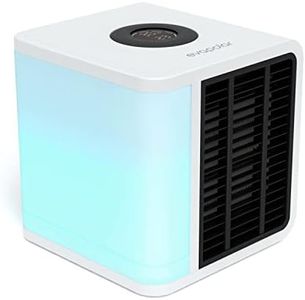 Cooling Fan for Desk and Car - Portable Evaporative Air Cooler for Camping - Small Ice Fan for Tent - Personal Air Conditioners Evalight, White