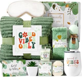 Self Care Gifts for Women Get Well Soon Gifts Basket,Relaxing Spa Gifts Basket Care Package with Tumbler and Blanket Thinking of You Gifts for Mom Wife Sister Best Friends