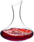 Wlasss Wine Decanter, 1100ml /37.2oz Red Wine Decanter, Hand Blown Lead-Free Crystal Wine Carafe, Small Decanter for White and Red Wine, Elegant Design Easy Pour, Wine Gifts and Wine Accessories