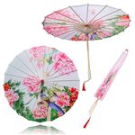 TIPTOP DECORATION Premium Printed Handmade Parasol Traditional Japanese Umbrella (32 inch) (Couple Table)