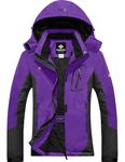 GEMYSE Women's Mountain Waterproof Ski Snow Jacket Winter Windproof Rain Jacket(Purple 8301,Small)