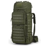 Mardingtop 75L Molle Hiking Internal Frame Backpacks with Rain Cover (M6312-Army Green-75L)