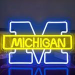 JanHune Michigan Neon Sign Football