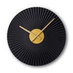 Lumia Luxury Metallic Finish Wall Clock |Black| Whisper Quiet Movement Wall Clock|Perfect Home Decor|Wall Clock for Living Room, Bedroom| 40 cm | Great Gifting Item for Housewarmings, Weddings.