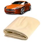 Nuqin Chamois Leather,Chamois Leathers for Cars,Soft Shammy Leather Cloth for Car,Chamois Leather Cloth for Rapid Drying,Shami Leather Cloth for Car Mirror Window & Kitchen(Yellow)