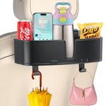 OHLPRO Car Headrest Cup Holder for Backseat Organizer with Large Storage, Car Seat Back Storage Box with Drink Cup Holder, Essentials for Kids Baby, Road Trips, Travel Accessories