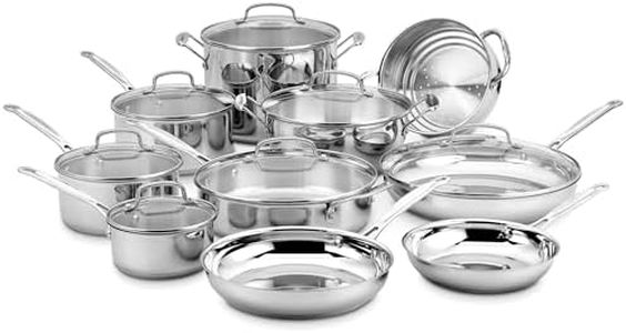 Cuisinart 17-Piece Cookware Set, Chef's Classic Steel Collection 77-17N