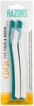 GiGi Dermaplaning Tool for Face & Eyebrows - Precision Eyebrow Razor for Women, Facial Razors for Hair Removal with Safety Cover, 4 Pcs