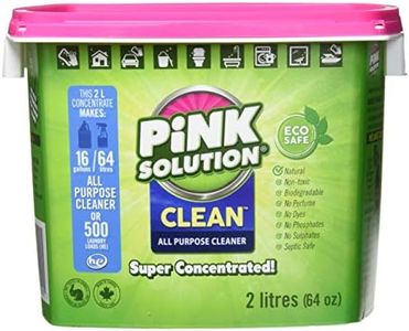 Pink Solution Clean Natural All-Purpose Cleaner, Concentrated Cleaning Paste for Glass, Floors, Carpets and Stainless Steel, Pet and Baby-Safe, Natural, Non-Toxic Ingredients, Unscented (2L)