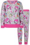 Girl's 2 Piece My Little Pony Jogger Set with Long Sleeve Shirt and Sports Pants, Grey, Size 4