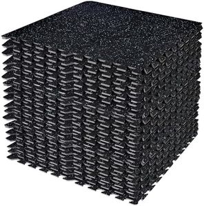 Sivan Fitness 1/2" Thick Rubber Top High-Density EVA Foam Gym Flooring for Home Gym - 72 Sq Ft Exercise Mat Tiles for Workout, Yoga, MMA, Heavy Exercise Equipment Mat - 18 Interlocking Gym Floor Mat