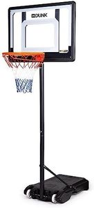 Dr.Dunk Kids Portable Height Rim Ring Adjustable Basketball Hoop Stand System, Black