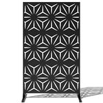 Veradek Outdoor Privacy Screen Series - Star Privacy Screen Set w/Stand (85% Privacy) | Made from Durable Materials; Easy Set-Up | Modern Décor for Patio Privacy, Room Divider, Fences