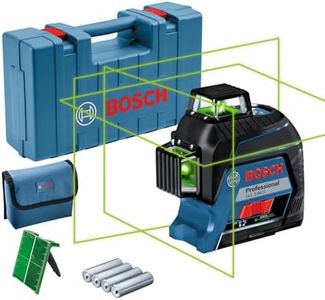 Bosch Professional Laser Level GLL 3-80 G (green laser, interior, working range: 30m, 4x battery, AA, in carrying case)