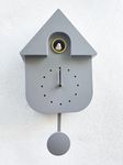 spring life Cuckoo Clock Wall Clock Chalet-Style Modern Design with bird tweeting sound in 3 colours (Grey)