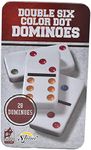 SHINE Dominoes Double 6 Dominoes Game Set Color Dot Design Game Kids Adults Game