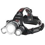 BORUIT RJ3000 Rechargeable Headlamp LED Head Lamp Super Bright 5000 Lumens 3 Mode Waterproof Head Light Adult Hunting Fishing Camping Headlight Gear Lampe frontale