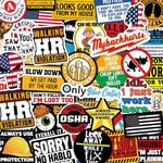 173 PCS Funny Hard Hat Stickers for