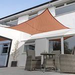 Kookaburra Waterproof Garden Sun Shade Sail Canopy in Terracotta 98% UV Block (5m x 4m Rectangle)