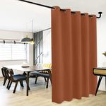 NICETOWN Halloween Burnt Orange Bedroom Blackout Curtain Panel, 1 Panel, 70 x 84 inch, Privacy Window Thermal Insulated Blackout Drape/Drapery for Loft, Guestroom