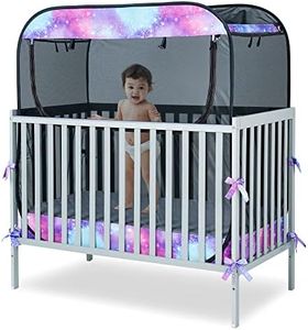 Porayhut Portable Baby Crib Net Safety Mesh Tent,Pop up Infant Mosquito Net, See Through Canopy Netting Cover for Baby&Toddler to Keep Baby from Climbing Out.