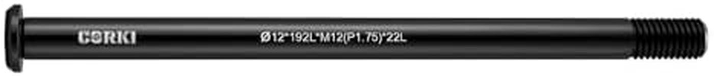 corki Cycles Thread Pitch 1.75mm * 12mm Bike Hubs Thru Axle Adapter Boost Forks (12mm x 122/166/171/175/180/192mm) for Rod MTB Grave Bicycle Front Rear Wheel (P1.75 * 12-192mm)