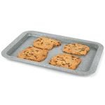 Salter Marblestone 37cm Baking Tray – Non-Stick Oven Sheet, Lightweight Carbon Steel, Easy Wipe Clean, Rectangular Cookie Tray, Oven Safe to 220°C, PFOA Free, For Cooking, Baking, Roasting, BW02775G