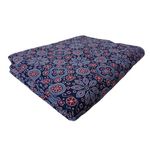 Elegant Rajasthani Ajrakh Unstitched Cotton Textile - Perfect for Fashion, Crafts, Apparel, Home Decor - Durable, Versatile, Organic" (navyblue 4Meter)