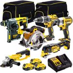 Dewalt 18V DCK654P3TB Compact 6 Piece Cordless Power Tool Kit with 3 x 5.0Ah Batteries & Charger- Tool Set -Monster Power Tool Kit -Combo Kit -18V Cordless Power Tool Kits -Combo Kits -Dewalt kit