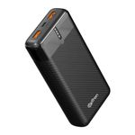 pTron Newly Launched Dynamo Surge 20000mAh 22.5W Fast Charging Power Bank, Supports VOOC/Wrap/Dash USB Charging, 20W PD Fast Charging, 3 Outputs, 1 Input & Multiple Layers of Protection (Black)