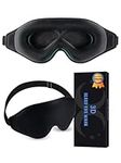 Sleep Mask,Eye Mask for Sleeping,100% Eye Mask Blackout for Light Sleep Mask for Women Men,3D Contoured Cup Soft Adjustable Strap with Non-pressure Washable Comfortable and Breathable