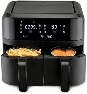 Anko 9L Twin Air Fryer 2-Basket Air Fryer with 2 Independent Frying Baskets, Match Cook & Smart Finish to Roast, Broil, Dehydrate & More for Quick, Easy Meals