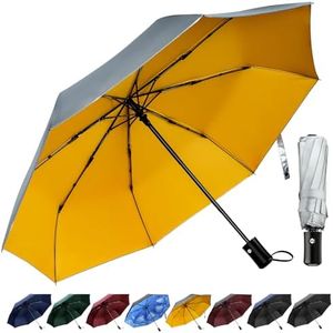 TechRise Umbrella, Compact Strong Windproof Automatic Umbrellas, Folding Lightweight, Portable Travel Golf Umbrella for Rain