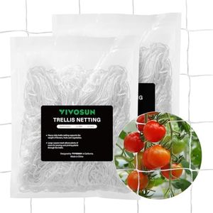 VIVOSUN 5 x 30 ft. Plant Trellis Netting, Heavy-Duty Polyester Grow Net, Garden Trellis Netting with Square Mesh for Climbing Plants, Vegetables, Fruits, and Flowers, 2-Pack
