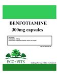 ECO-VITS BENFOTIAMINE (300mg) 120 CAPS. Recyclable Packaging. Sealed Pouch