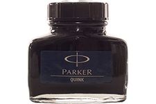 Parker Quink 57ml Ink Bottle Permanent - Black/Blue (Blister Pack