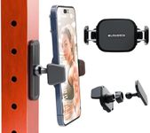 BLAUBECK Magnetic Phone Holder for Gym – Essential Portable Workout Accessory for Gym Rats – 360 Adjustable Strong Magnet Phone Mount for Fitness Enthusiasts