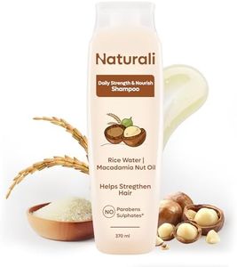 Naturali Rice Water Shampoo for Frizzy and Dry Hair | With Rice Water | Sulphate Free | For Women | Clarifying Shampoo | Paraben Free | 370 ml