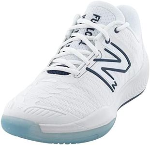 New Balance Men's FuelCell 996 V5 Pickleball Indoor Court Shoe, White/Navy/Hi-lite, 12 Wide