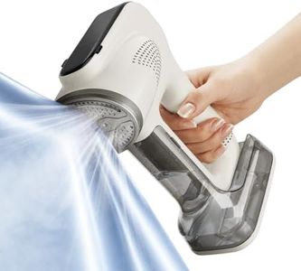 86lux Vacuum Steamer for Clothes, 3800Pa Portable Handheld Garment Steamer with 340ml Large Water Tank, Fast Heat-Up 2-in-1 Steam Iron Wrinkle Remover for Travel, Shirts & Delicates,Beige