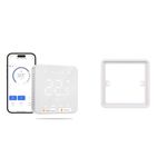 Meross Smart Thermostat, for Electric Underfloor Heating & Schneider Electric Lisse White Moulded - Single Socket Spacer, GGBLSPC1S, White