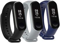 Sounce Adjustable Xiaomi Mi Band 3/ Mi Band 4 Watch Silicone Strap Band Bracelet (Not Compatible with Mi Band 1/2) (Multi-Color)