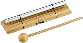 Nino Percussion Energy Chimes Instrument – Large – with Beater – Gift Idea for Children from 3 Years – Wood and Aluminium, Natural (NINO579L)